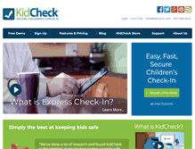 Tablet Screenshot of kidcheck.com